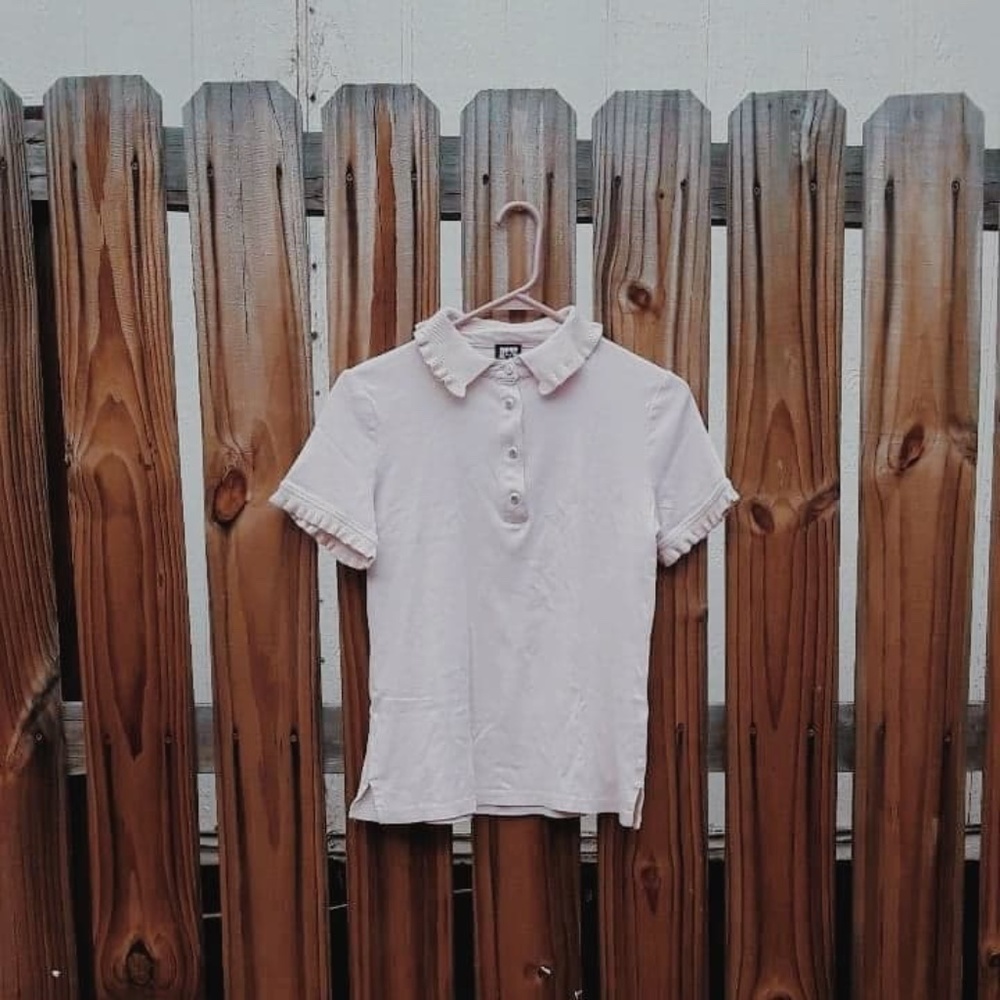 ANNE KLEIN Sport Cute Short Sleeve Pink Polo M